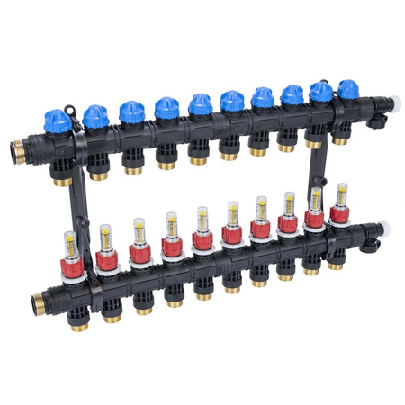 Rozdzielacz ProCalida EF1 K 10 obiegów grzewczych, G1", 0,2 - 1,6 l/min