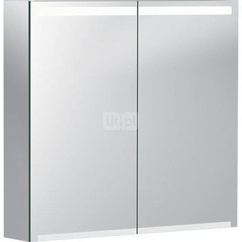 Szafka z lustrem Option B75, z oświetleniem, dwoje drzwi