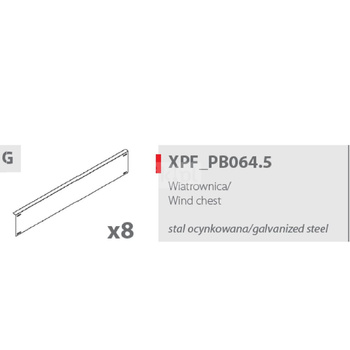Wiatrownica do systemu PB064 1750x209x0,5 ocynk