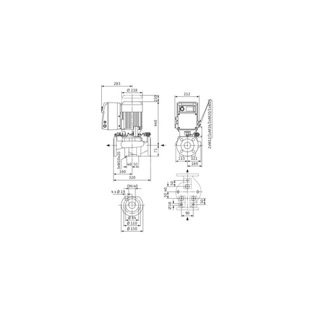 Pompa obiegowa WILO VeroLine-IP-E typu in-line z silnikiem znormalizowanym 50/60 Hz 2900obr/min
