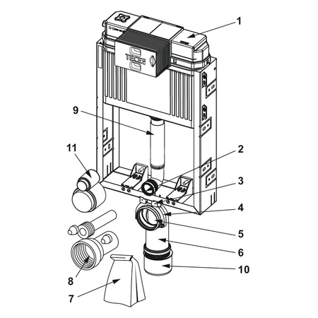 TECEbox - spłuczka podtynkowa do zabudowy na mokro ze spłuczką Uni