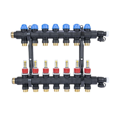 Rozdzielacz ProCalida EF1 K 7 obiegów grzewczych, G1", 0,2 - 1,6 l/min