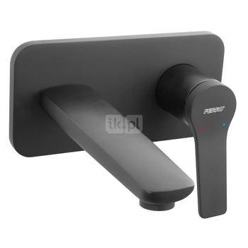 STRATOS BLACK bateria umywalkowa podtynkowa, czarny