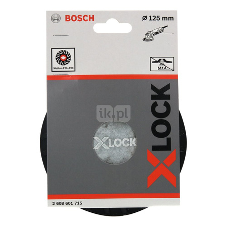 Talerz oporowy z systemem X-LOCK, 125 mm średni 125 mm, 12 250 obr./min