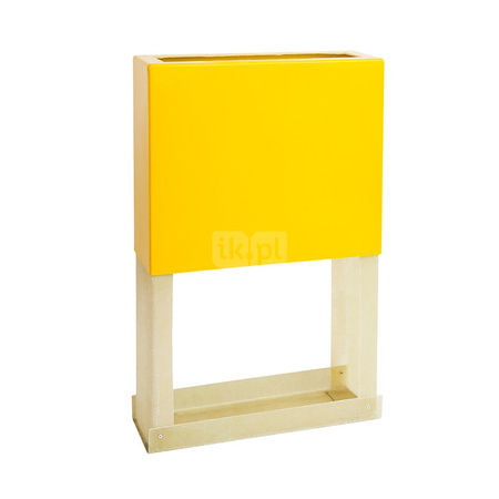 Postument z laminatu do punktu red-pom na 2 gazomierze z laminatu o podstawie 670x250mm, H=1000mm - brązowy