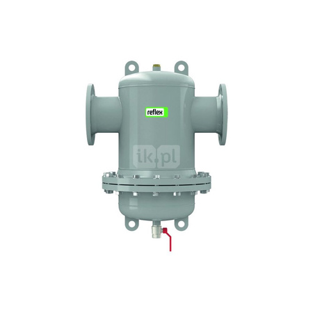 Separator mikropęcherzy powietrza i osadów Exdirt D 150 R szare, kołnierz rewizyjny, przyłącza kołnierzowe