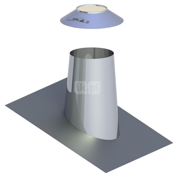 Przejście dachowe 16-25° z płaszczem ołowianym i kołnierzem Ø80mm