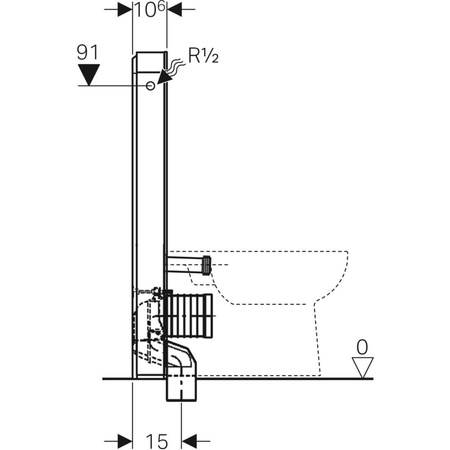 Moduł sanitarny Geberit Monolith Plus do WC stojącego, H101, imitacja betonu