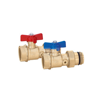 Para zaworów odcinających kulowych. Z możliwością przyłączenia termometru 1" x 1 1/4"