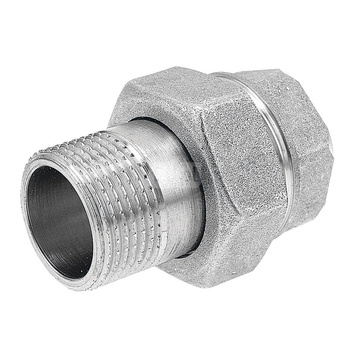 Śrubunek mosiężny 3/4" prosty z uszczelką chrom