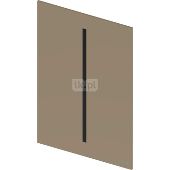 TECEfilo - Velvet-mechanizm spłukujący elektroniczny do pisuaru U2, zasilanie bateria 7,2, z powłoką Fenix, beżowo-brązowy (Castoro Ottawa)