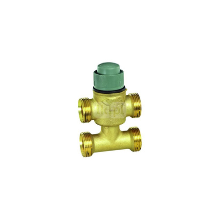 Zawór 3-drogowy z obejściem, DN15, PN16, kvs=1,6, uszczelnienie stożkowe, gwint. zewn.