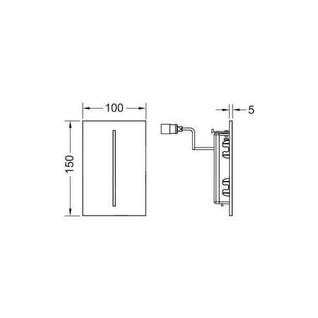 TECEfilo - mechanizm spłukujący elektroniczny do pisuaru U2, zasilanie 230/12 V - tworzywo białe