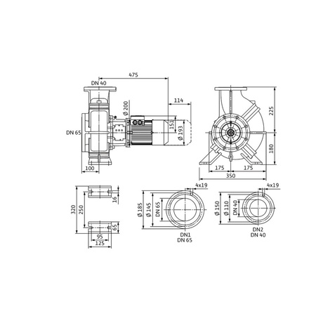 Dławnicowa pompa blokowa Atmos GIGA-B 40/230-1,5/4