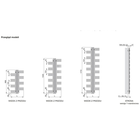 Grzejnik elektryczny ZEHNDER Yucca, 1912/500mm, kolor Biały, moc 600W