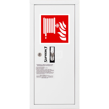 Hydrant DN52 zawieszany boczny ze zwijadłem, wąż 20m, zamek patent, RAL 9003 prawy