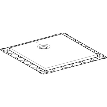 Brodzik kwadratowy Geberit Olona 80x80 cm, biały
