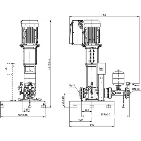 Hydrofor WILO SiBoost Smart 1 Helix VE częstotliwość 50/60 Hz, prędkość obrotowa 2900obr/min
