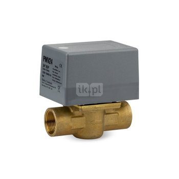 Zawór dwudrogowy 1`, z napędem elektrycznym i wyłącznikiem krańcowym