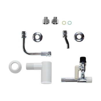 Grupa bezpieczeństwa bez reduktora ciśnienia wody zasilającej (dla maks. ciśnienia zasilania 6 bar), niklowana z przyłączami, z