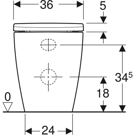 Stojąca miska WC iCon lejowa, przylegająca do ściany, ukryte mocowania, Rimfree, Biały-alpin / Matowy, zestaw z deską