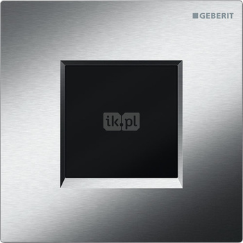 Elektroniczny zawór spłukujący Geberit do pisuaru, zasilanie bateryjne, Typ 30, chrom szczotk.-chrom bł.