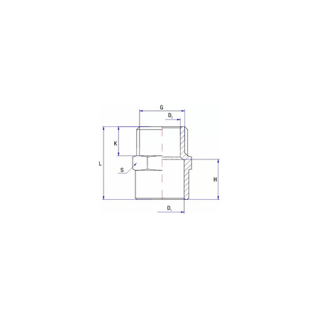 Nypel lut RUMET Mosiądz 1'' x 35 mm (GZ)