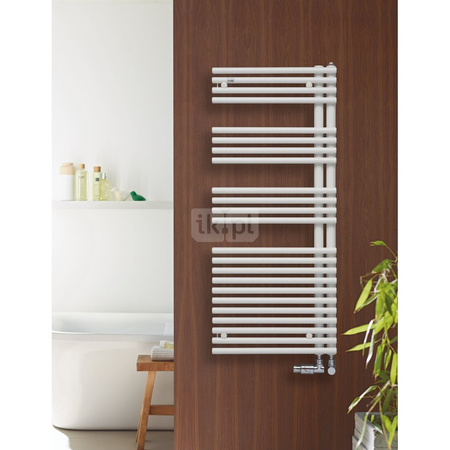 Grzejnik drabinkowy ZEHNDER Forma Asym, 1161/596mm, kolor Biały, moc 628W