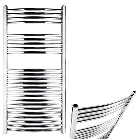 Grzejnik łazienkowy typ 600x1200 łuk chrom