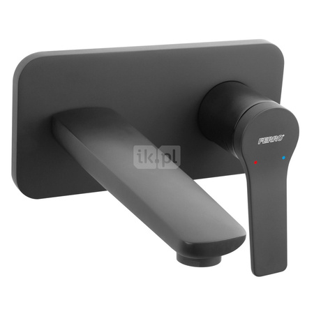 STRATOS BLACK bateria umywalkowa podtynkowa, czarny