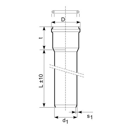 Rura z kielichem klasa C - SN 8 lita z wydłużonym kielichem KGEL 250x7,3/6000