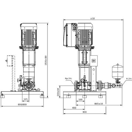 Hydrofor WILO SiBoost Smart 1 Helix VE częstotliwość 50/60 Hz, prędkość obrotowa 2900obr/min
