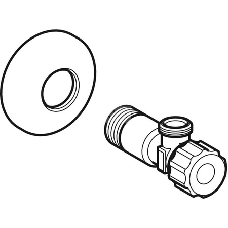 Zawór kątowy G3/8 / G1/2 chromowany