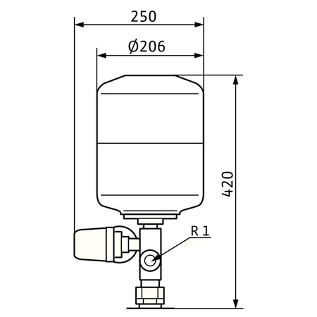 Akcesorium elektryczne do pomp (wyłącznik ciśnieniowy), WILO - Akcesoria Wyłącznik ciśnieniowy PN 6 składający się z: membranowego zbiornika ciśnieniowego (pojemność 8 l), manometru, zaworu regulacyjnego ze zintegrowanym zabezpieczeniem przed przepływem z