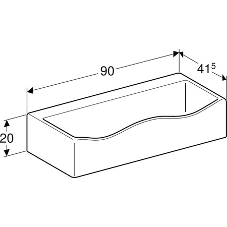 Umywalka dla dzieci Geberit Bambini, B90, do dwóch baterii umywalkowych