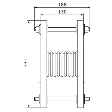 Akcesorium do pomp (kompensator), WILO - Kompensator ze stali nierdzewnej V 4A DN 40