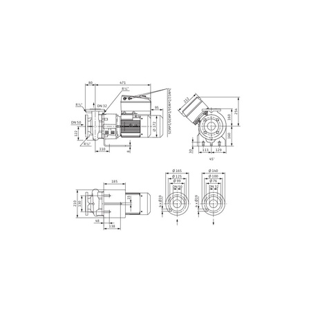 Pompa obiegowa Wilo-CronoBloc BL-E 32/140-2,2/2-R1 elektronicznie regulowana pompa dławnicowa o konstrukcji typu Inline z przyłączem kołnierzowym i automatycznym dopasowaniem wydajności. Bez czujnika różnicy ciśnień.