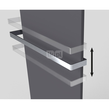 Grzejnik elektryczny ZEHNDER Fina Lean Bar, 1800/700mm, kolor Biały, moc 750W