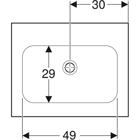 Umywalka iCon meblowa 60 cm, bez otworu, bez przelewu,