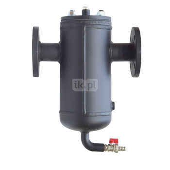 Filtroodmulnik koszowy FMK 150 – DN50 z wyposażeniem dodatkowym, bez izolacji, malowany  (z koszem filtracyjnym 500µm, zaworem spustowym  i odpowietrznikiem ręcznym , bez izolacji, malowany)