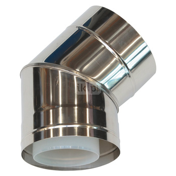 Kolano koncentryczne 45º ø 110/160 mm, PP/stal szlachetna*