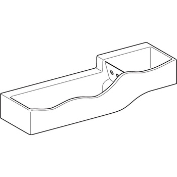 Umywalka dla dzieci Geberit Bambini, B139, do trzech baterii umywalkowych, niższa umywalka po lewej stronie
