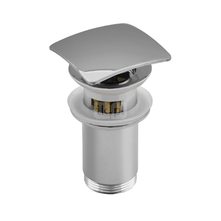 SPPMWK00K Z-r spust.mos. G11/4 do umywalki z przelew.wysoki,z koszem przycisk kwadratowy wypukły chromowany