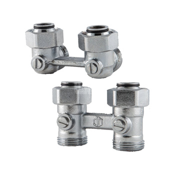 Przyłącze grzejnikowe podwójne 3/4"x3/4" - proste