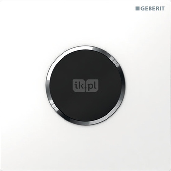 Elektroniczny zawór spłukujący Geberit do pisuaru, zasilanie bateryjne, Typ 10, biały-chrom bł.