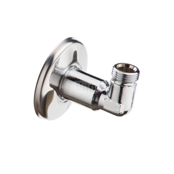 Przyłącze kątowe, 1/2 x 3/8, z rozetą, bez nakrętki           