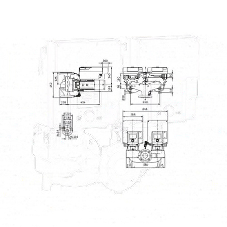 Pompa obiegowa WILO Stratos GIGA 2.0-D typu in-line z silnikiem znormalizowanym 50/60 Hz 2970obr/min