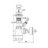 Syfon umywalkowy butelkowy "niski" 11/4"x32mm z podłączeniem pralki lub zmywarki   