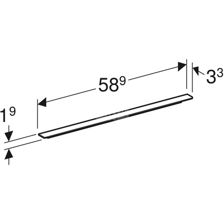 Uchwyt iCon: Biały / matowy, 58.9cm