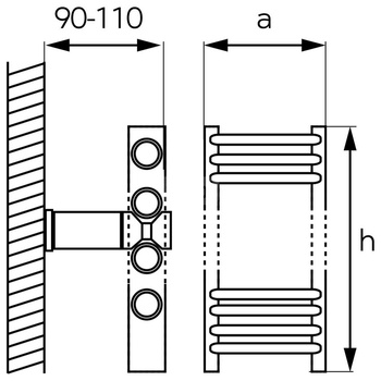 Grzejnik łazienkowy typ 450x900 prosty biały